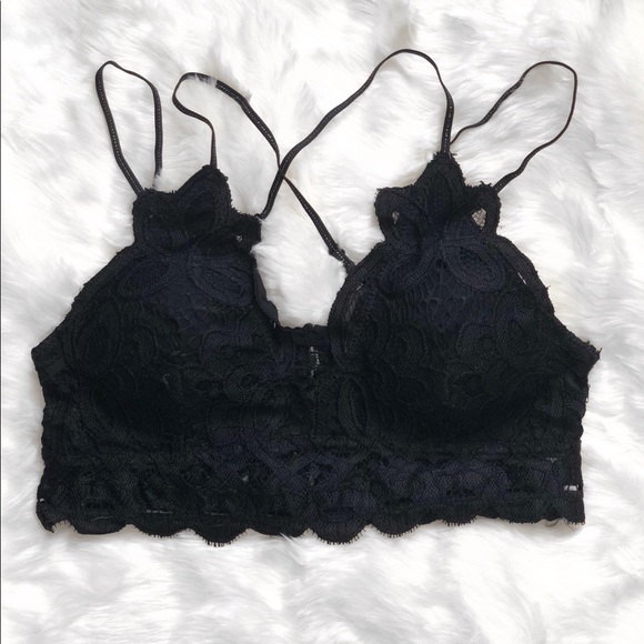 likeNarly Other - RESTOCKED Lena Crochet Lace Bralette - Black